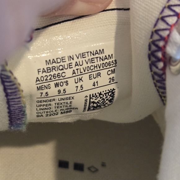 Converse All Star Chuck Taylor 70 Pride High Tops Unity Pride Sneaker M 7.5 W9.5 - Picture 4 of 11